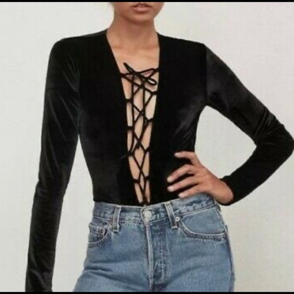Reformation Velvet Bodysuit